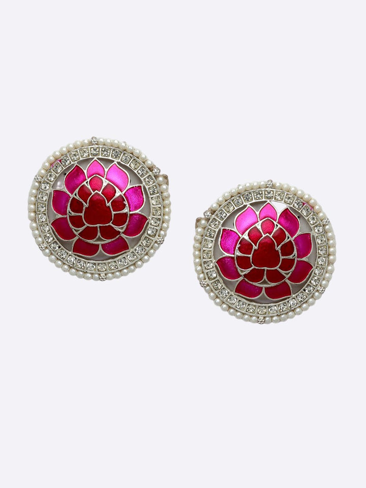 PANASH Silver Plated Studs Earrings