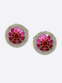 PANASH Silver Plated Studs Earrings