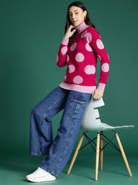 DressBerry Turtle Neck Self-Designed Pullover