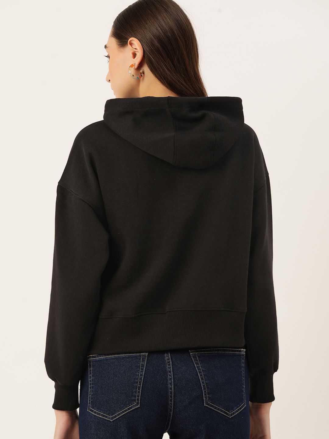 DressBerry Women Printed Hooded Sweatshirt