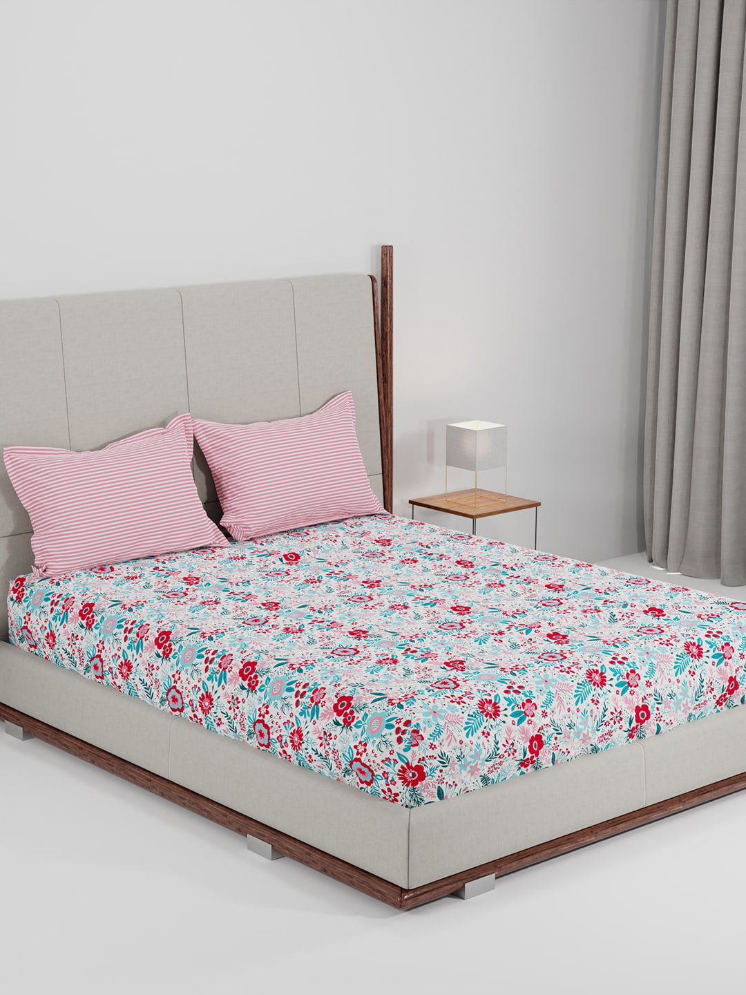 MYTRIDENT Unisex Pink Bedsheets