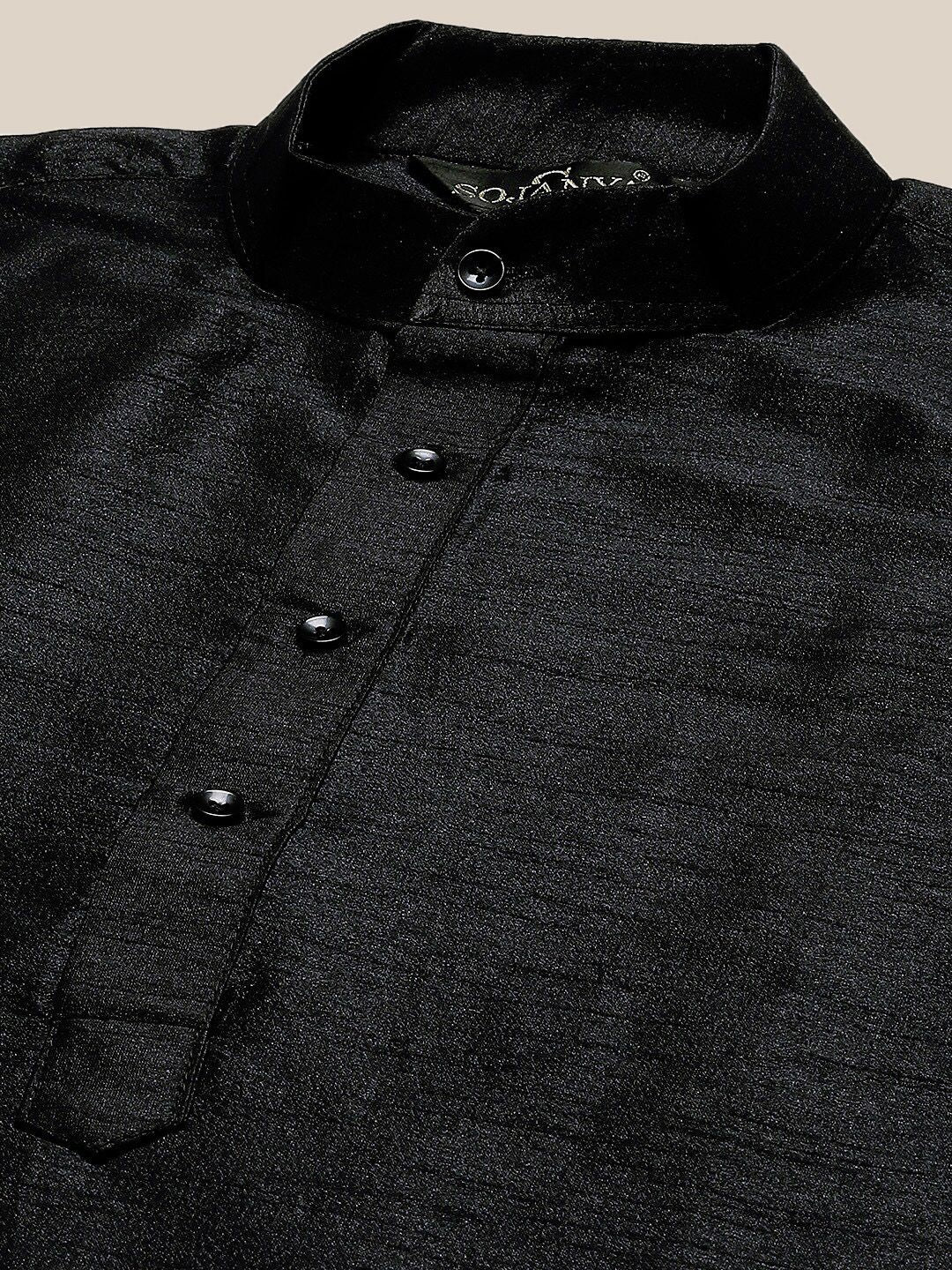 SOJANYA Mandarin Collar Kurta With Churidar & Nehru Jacket