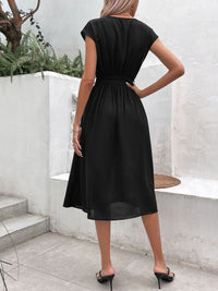DressBerry Pleated Fit & Flare Midi Dress