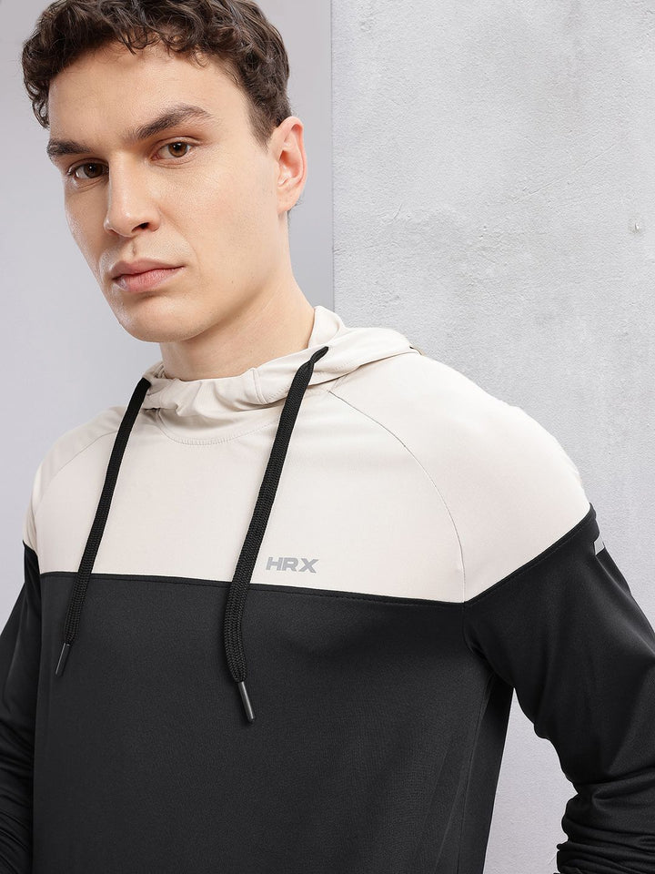 HRX by Hrithik Roshan Colourblocked Hooded Rapid-Dry Running T-shirt