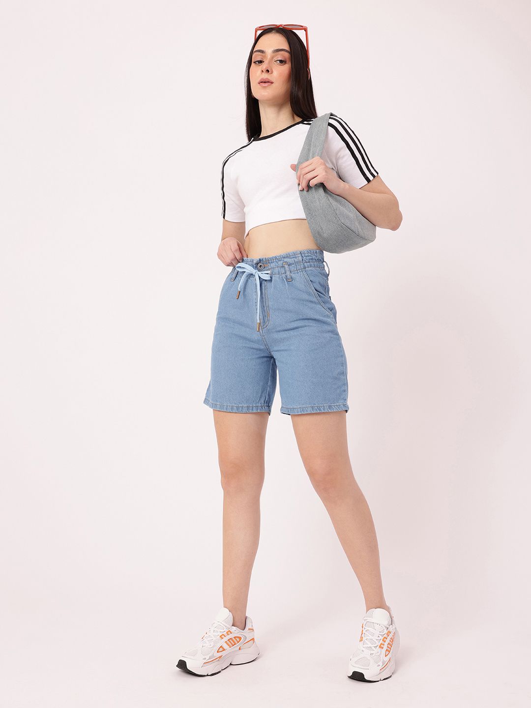 DressBerry Women Soft Edge Denim Above Knee Shorts
