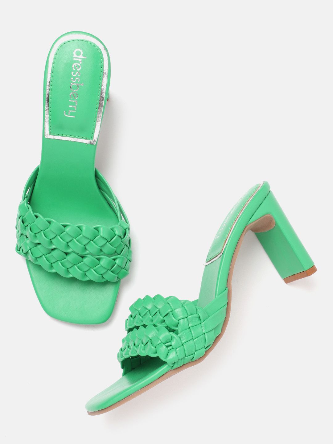 DressBerry Textured Block Heels