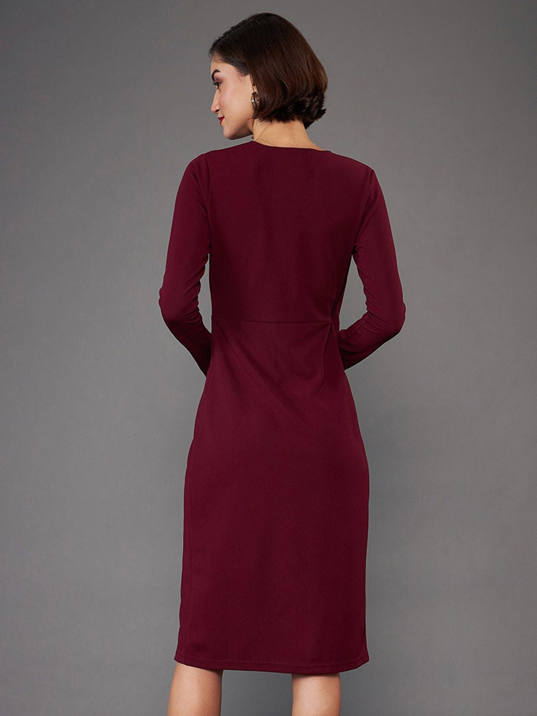 SASSAFRAS worklyf V-Neck Blazer Midi Dress