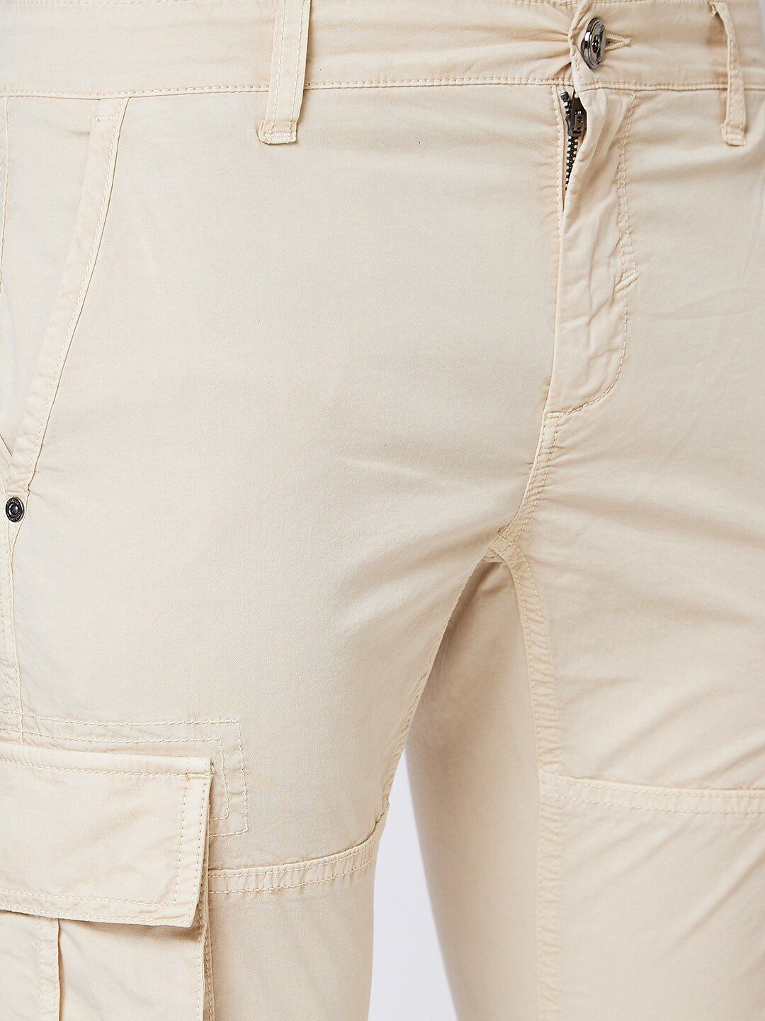 SPYKAR Men Mid Rise Regular Fit Cargos Cotton Trousers