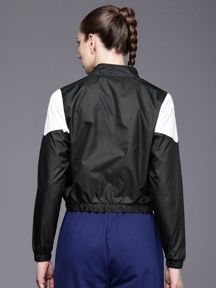 HRX by Hrithik Roshan Rapid-Dry Antimicrobial Crop Bomber Lifestyle Jacket