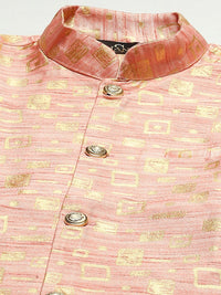 SOJANYA Men Pink Kurta with Churidar