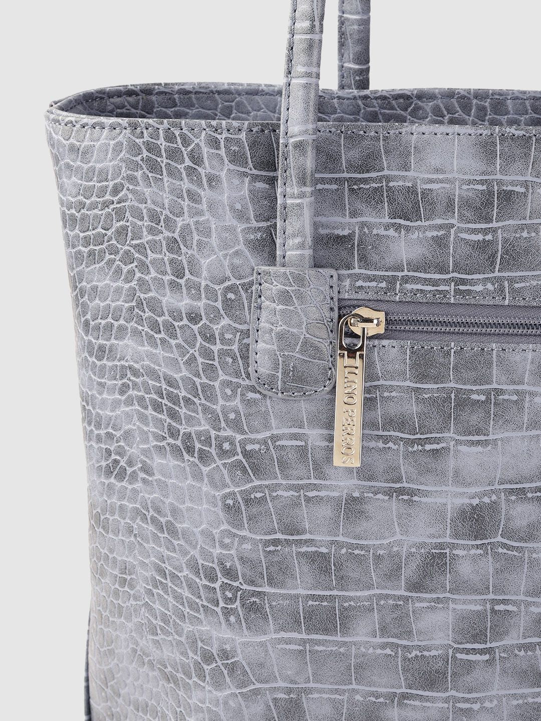Lino Perros Blue Animal Textured PU Structured Laptop Bag