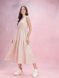 DressBerry Crinkled Empire Midi Dress