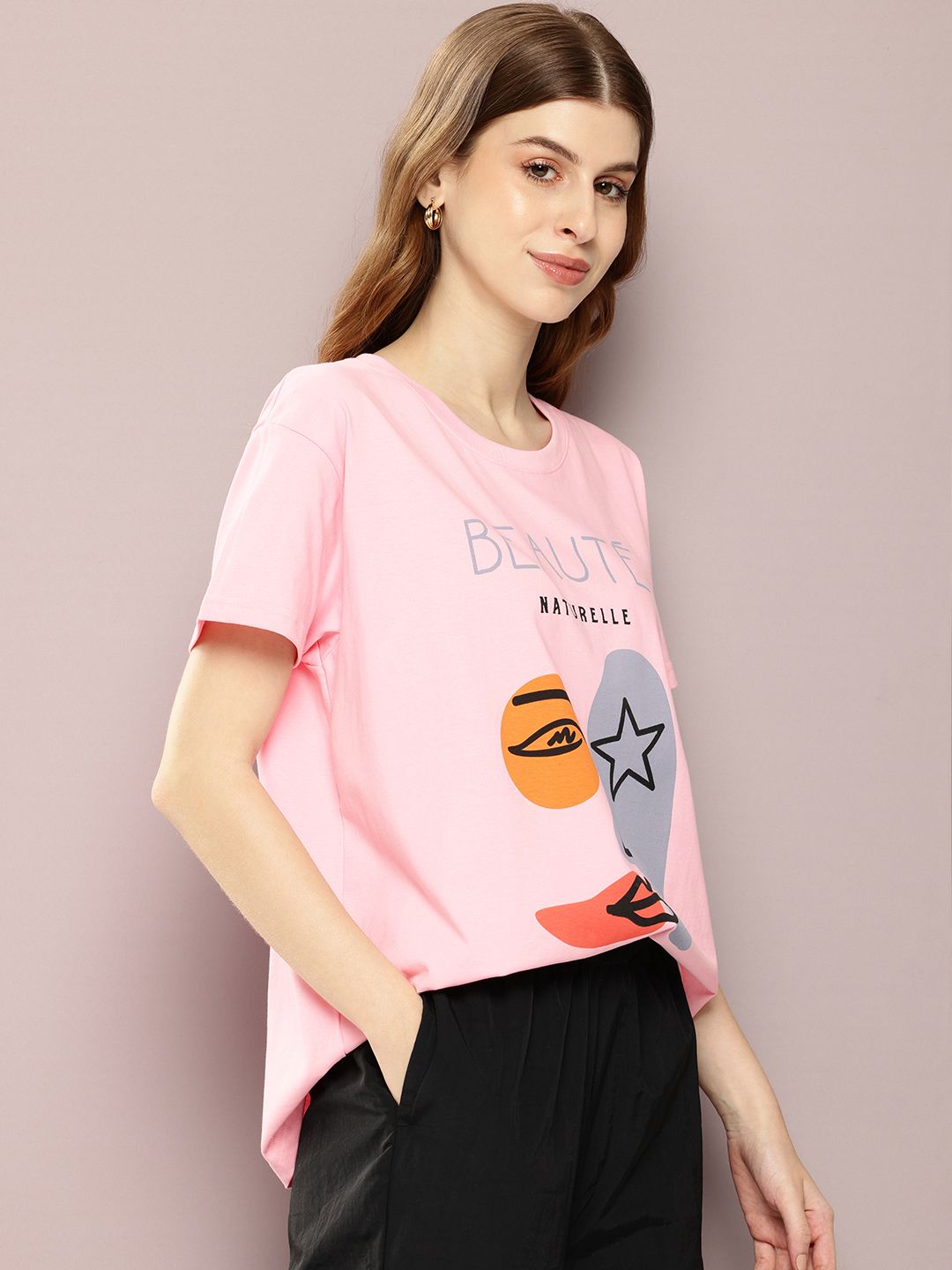 DILLINGER Women Graphic Printed Boxy T-shirt