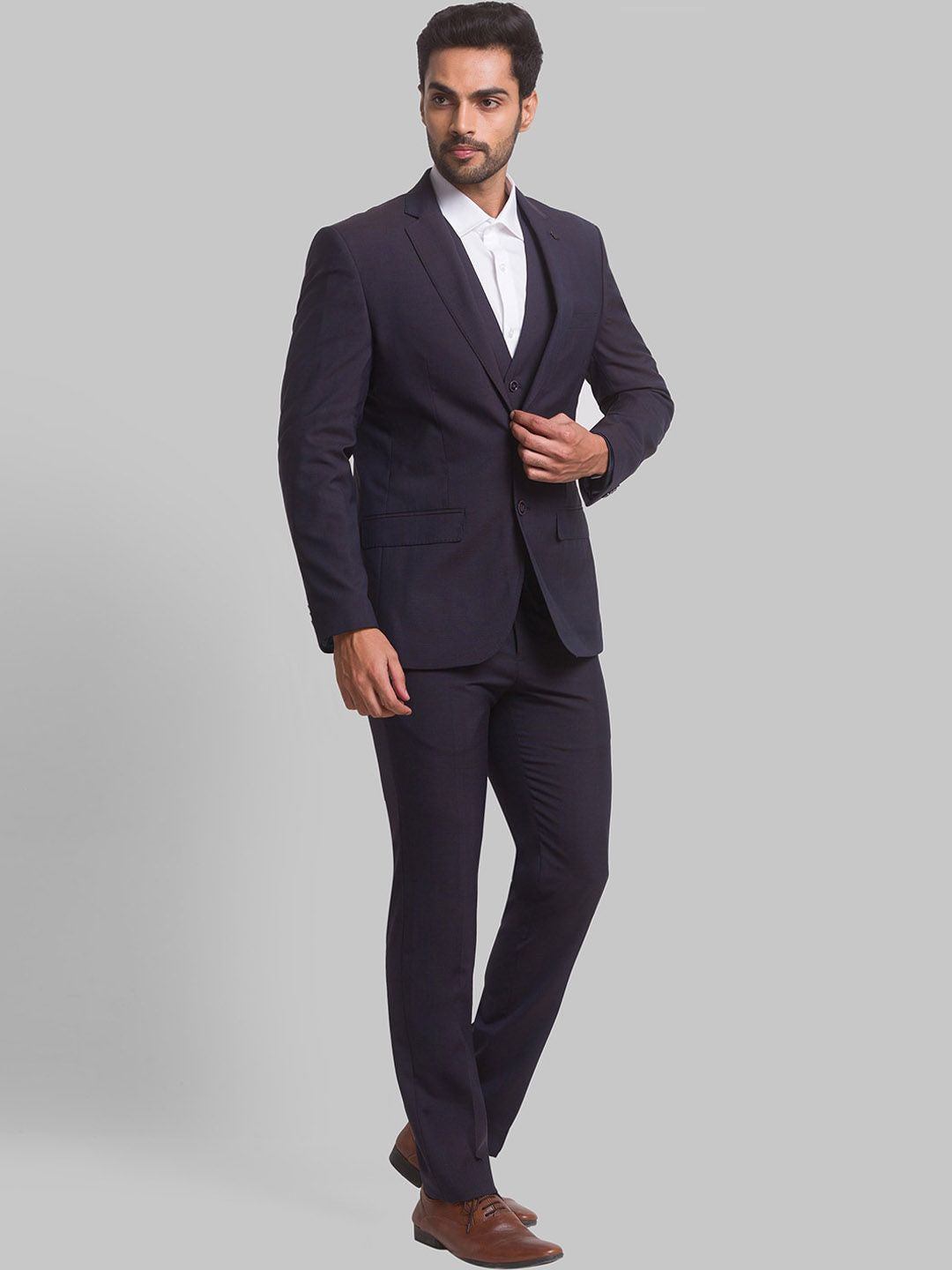 Park Avenue Single-Breasted Super Slim-Fit 3-Piece Formal Suit
