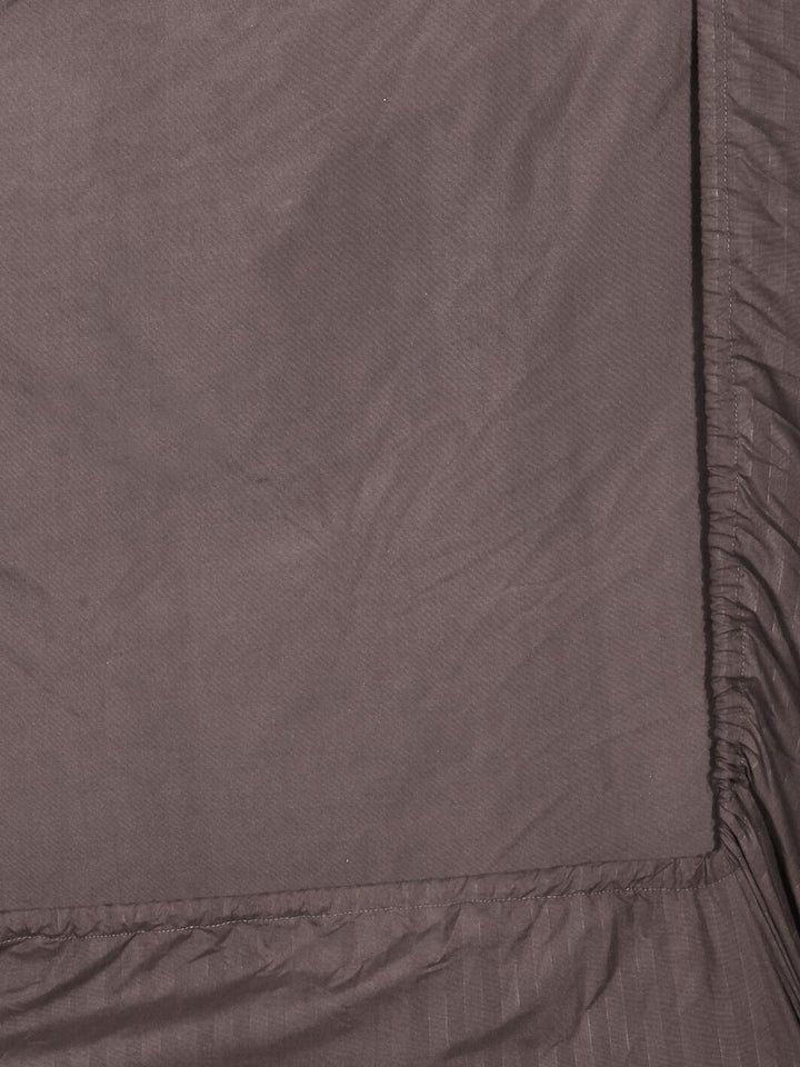 KLOTTHE Coklat Berjalur 300TC Dilengkapi Cadar Katil Double Dengan 2 Sarung Bantal