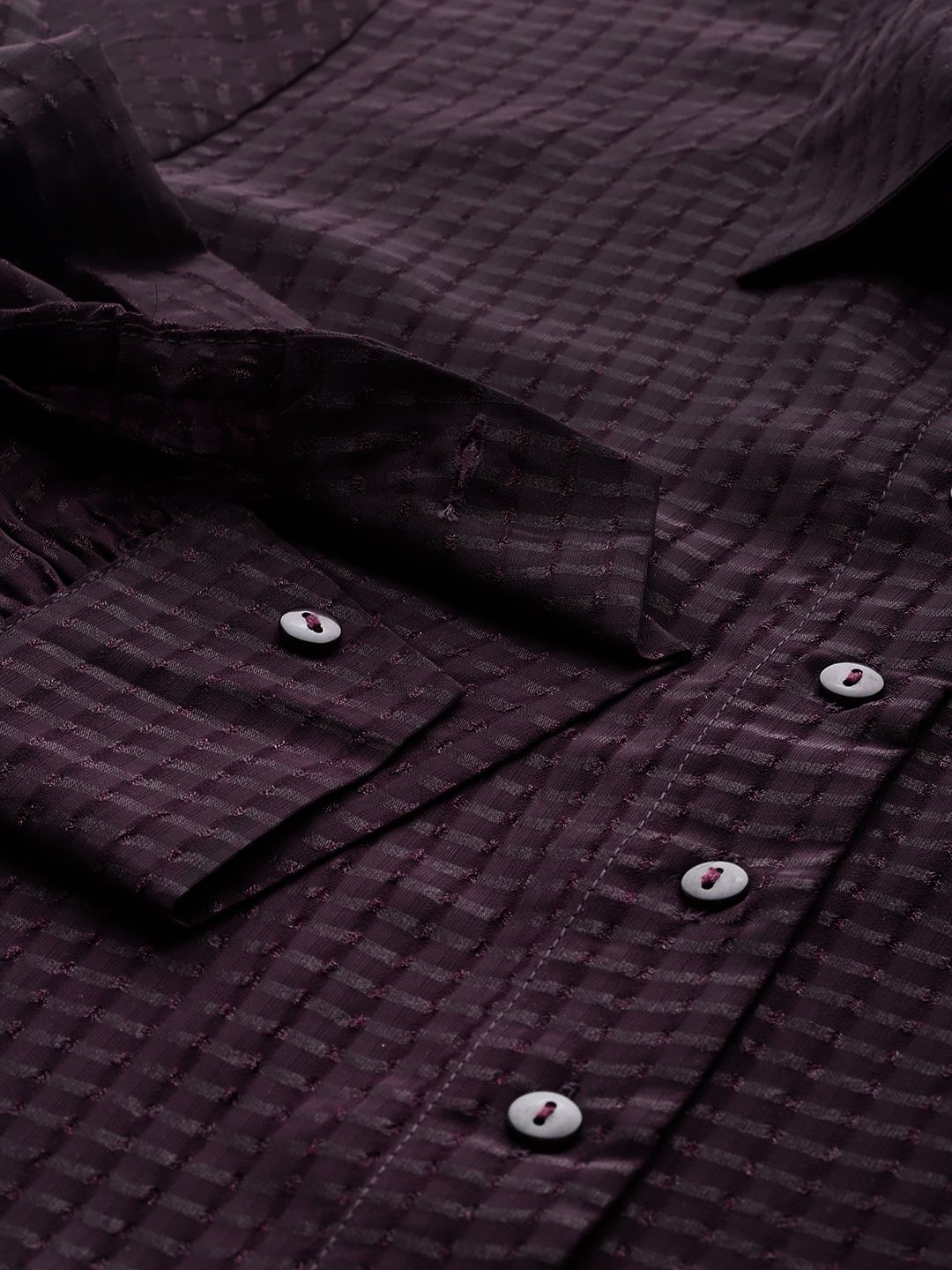 DressBerry Dobby Weave Self-Striped Casual Shirt