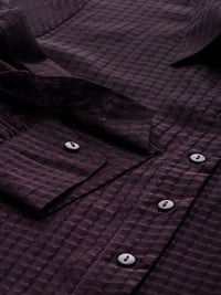 DressBerry Dobby Weave Self-Striped Casual Shirt