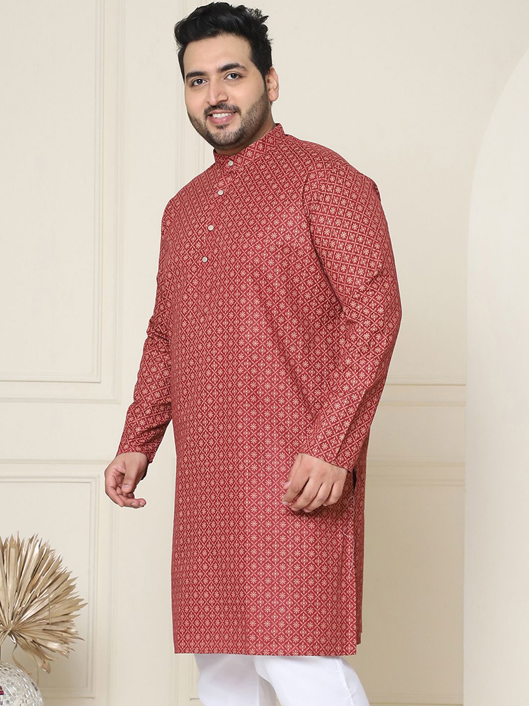SOJANYA PLUS Motif Etnik Bercetak Kurta