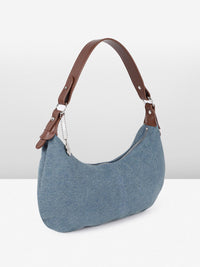 DressBerry Textured Baguette Hobo Bag