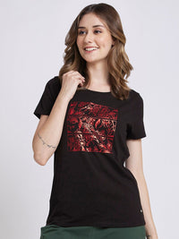 SPYKAR Floral Printed Cotton T-shirt
