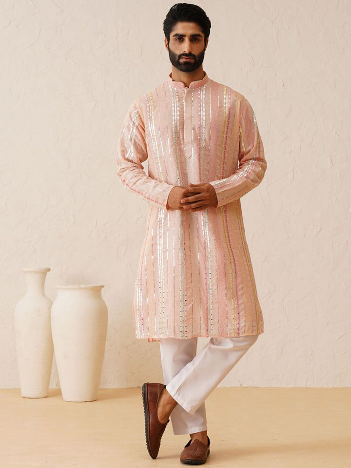 SOJANYA LUXE Kurta Biasa Sulam dengan Piyama