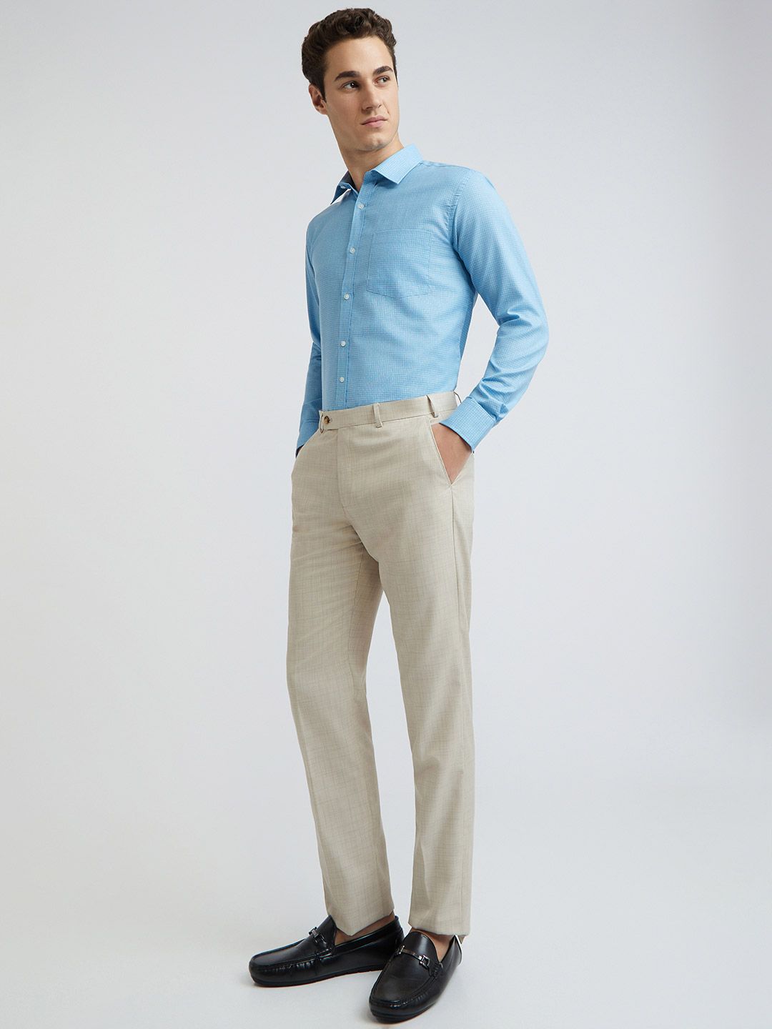 Park Avenue Slim Fit Self Design Opaque Formal Shirt