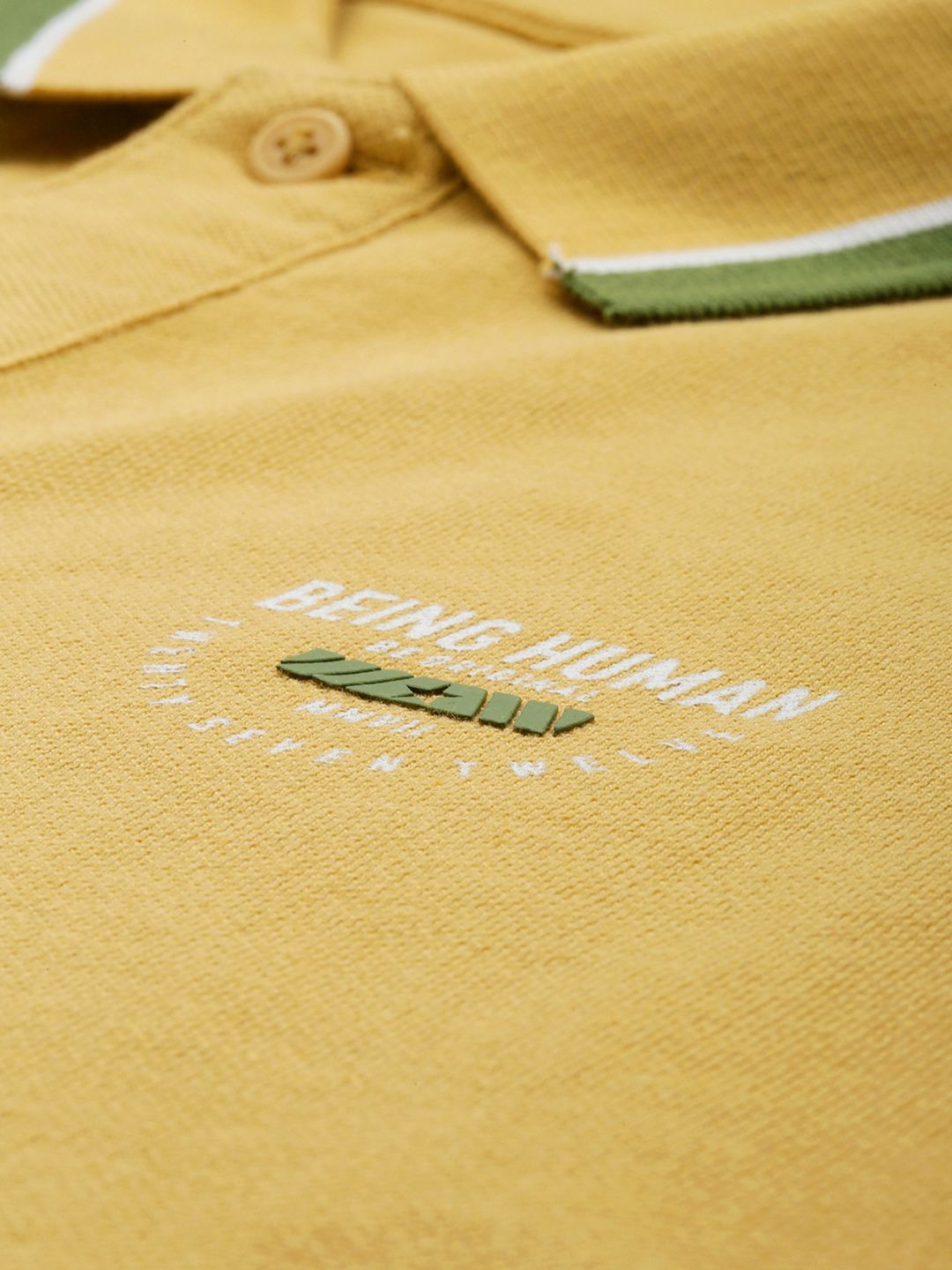 Being Human Polo Collar Pure Cotton T-shirt