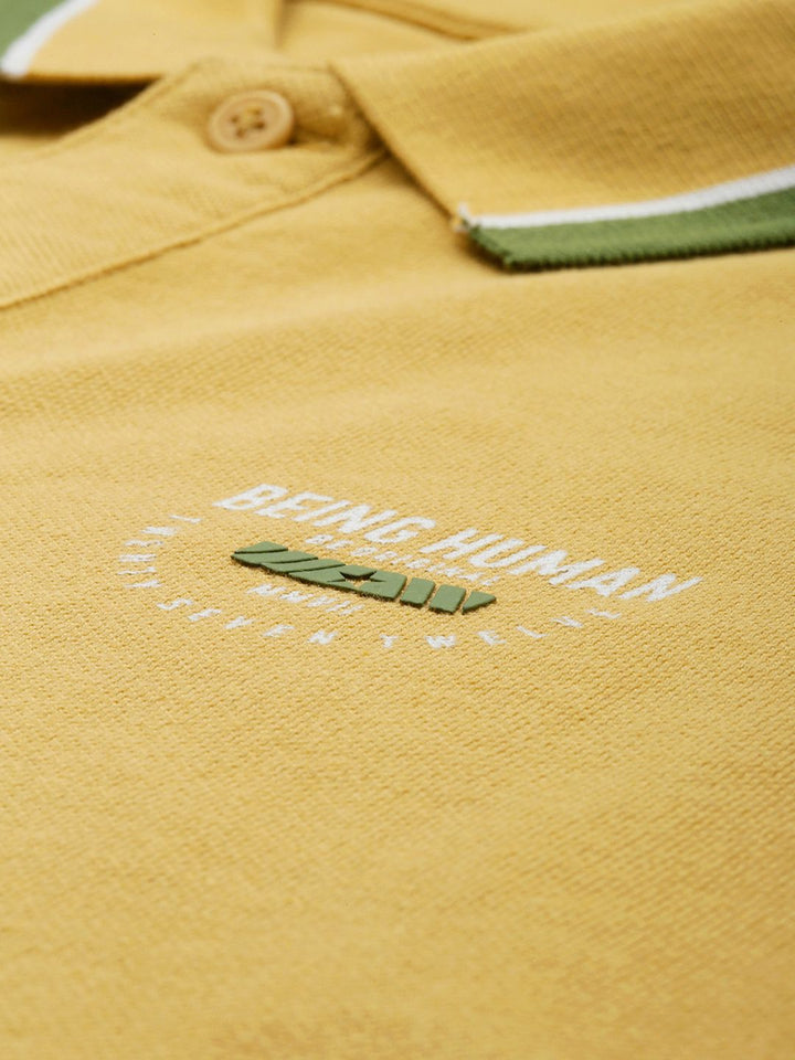 Being Human Polo Collar Pure Cotton T-shirt