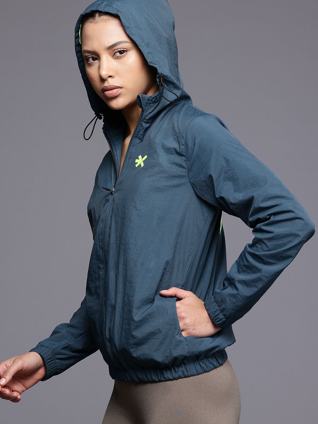 HRX by Hrithik Roshan Printed Rapid-Dry Hooded Jacket