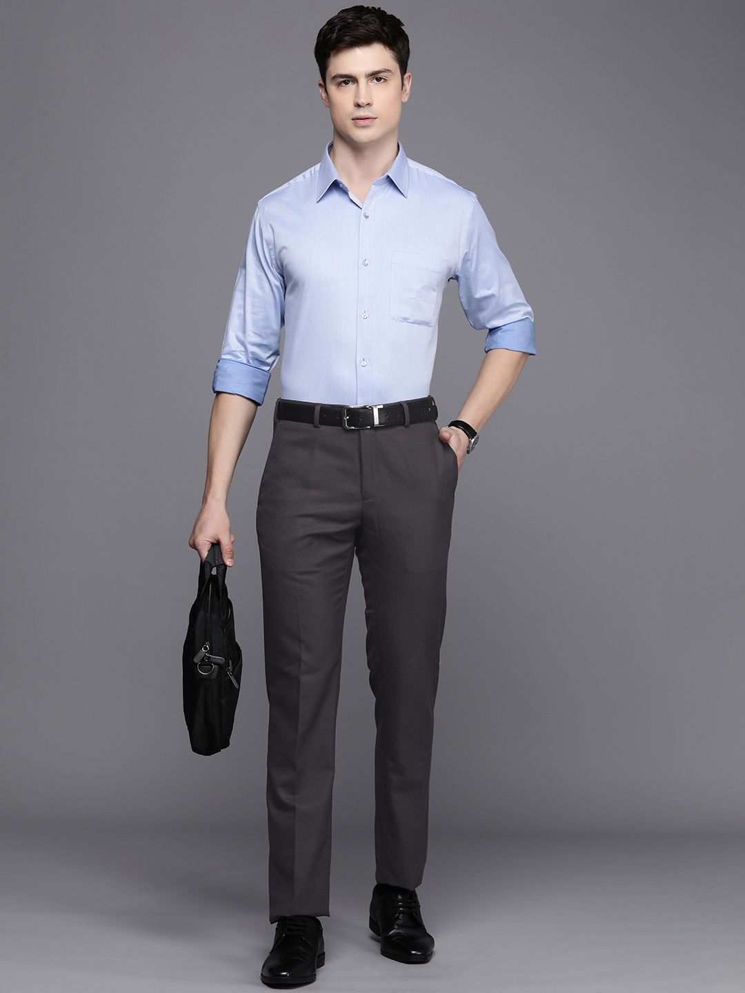 Raymond Solid Slim Fit Trousers