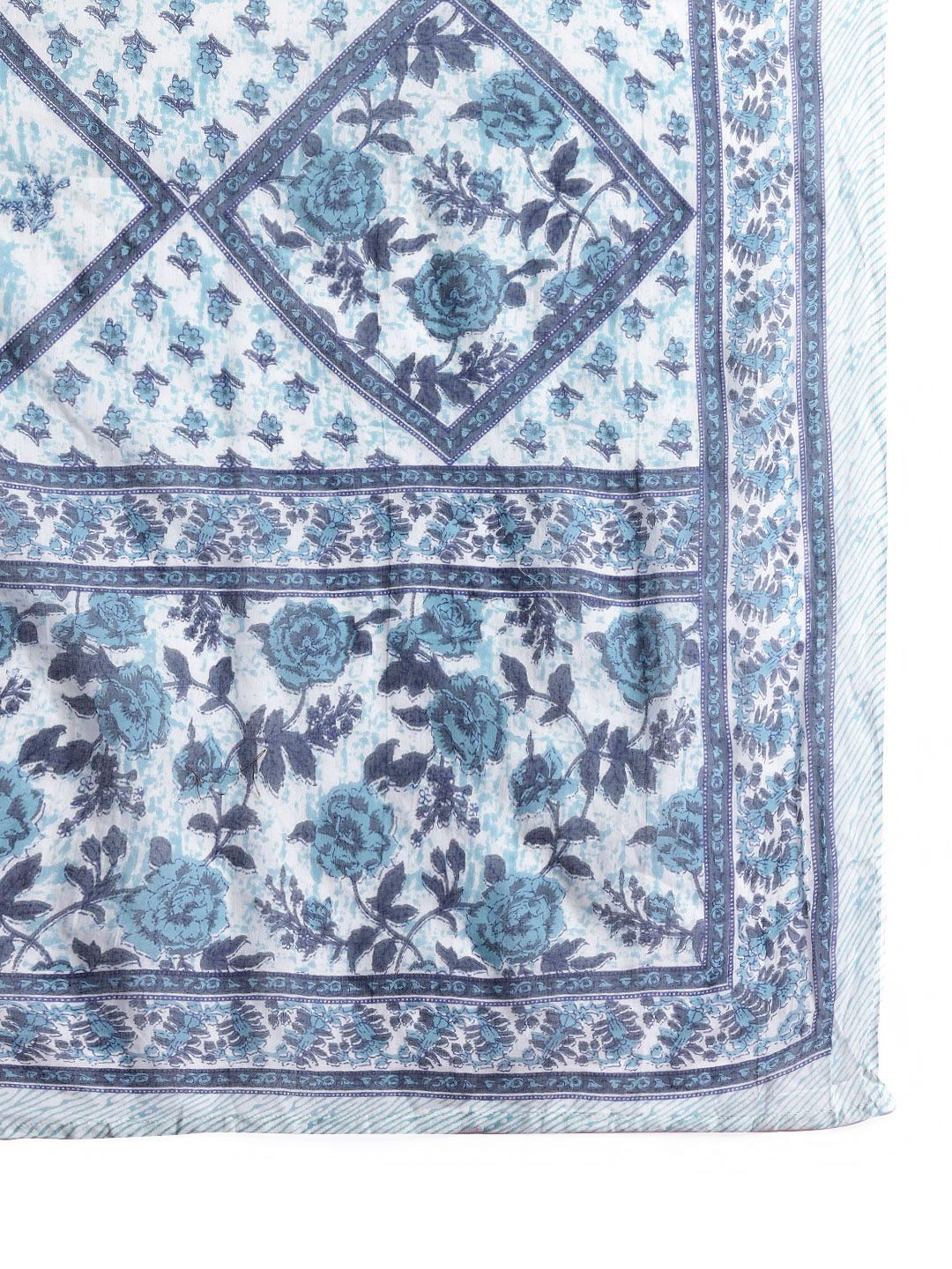 Anouk Floral Printed Pure Cotton Kurta With Trousers & Dupatta