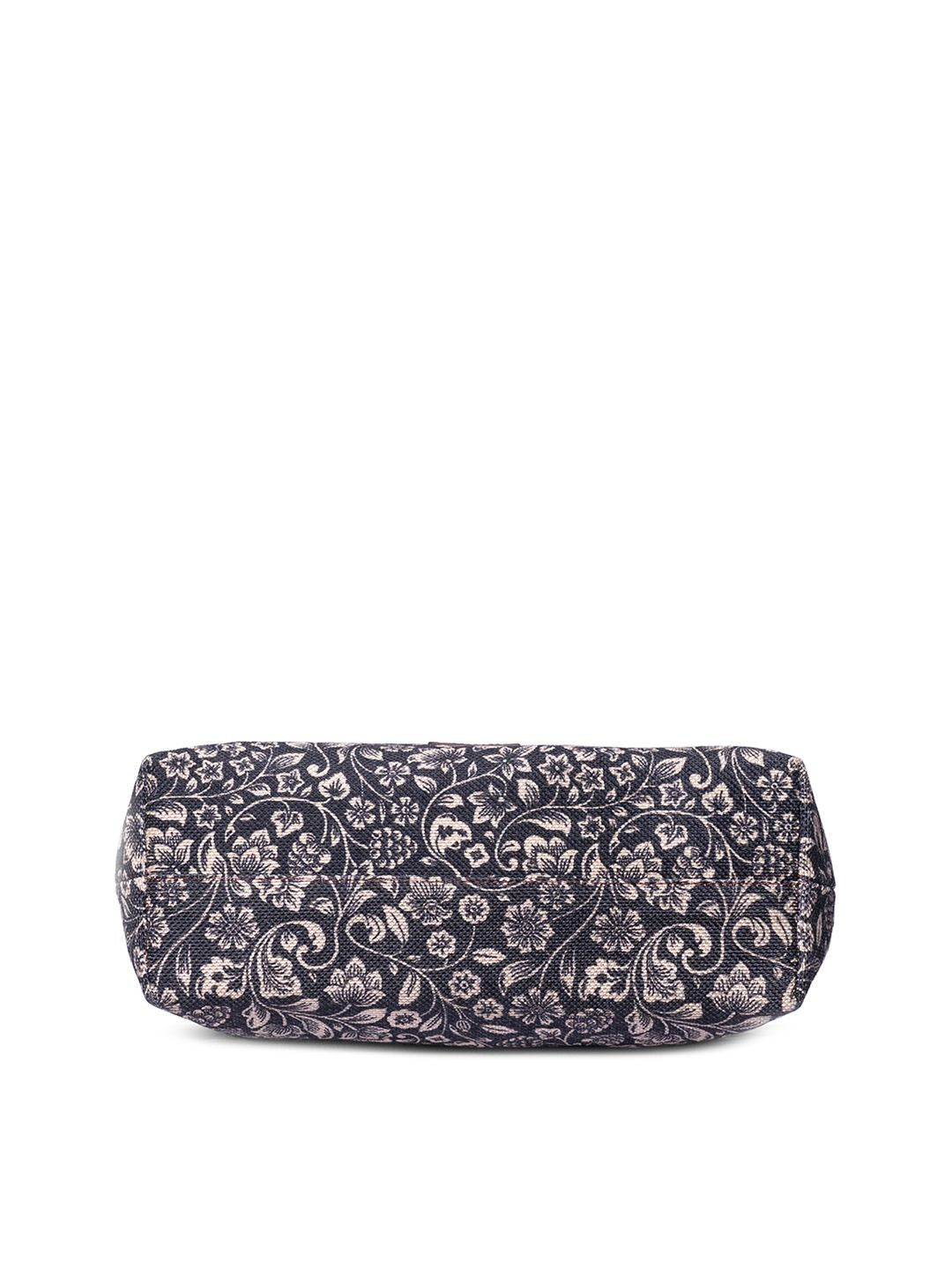 ZOUK Floral Printed Structured Tote Bag