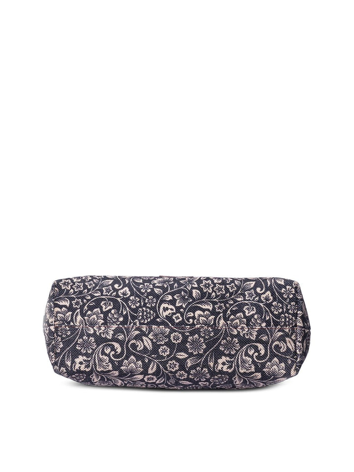 ZOUK Floral Printed Structured Tote Bag