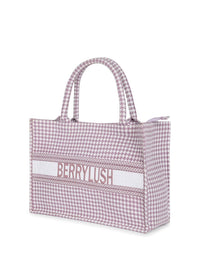 Berrylush Checked Structured Handheld Bag
