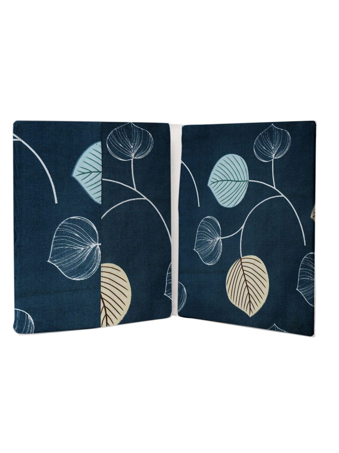 KLOTTHE Blue Floral 300 TC Cotton Blend Double Bedsheet Set