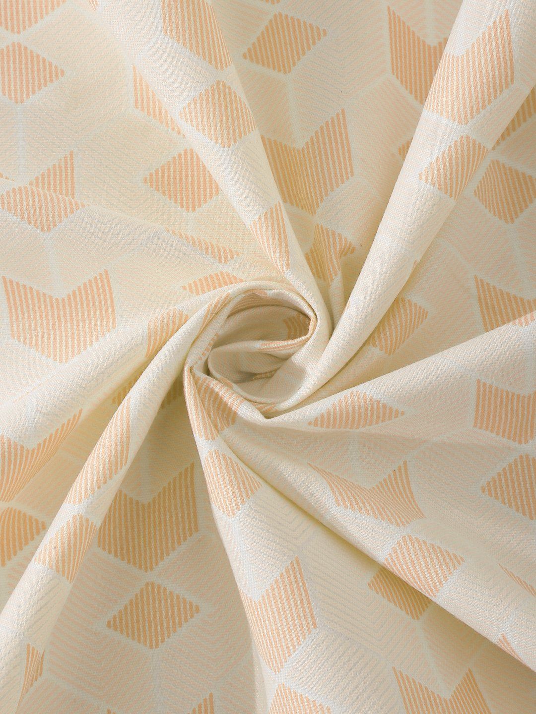 Myntra Elegant Homes Orange Geometric 300 TC Single Bedsheet with 1 Pillow Covers