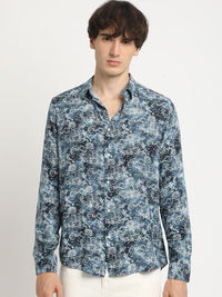 THE BEAR HOUSE Men Printed Slim Fit Casual Shirt