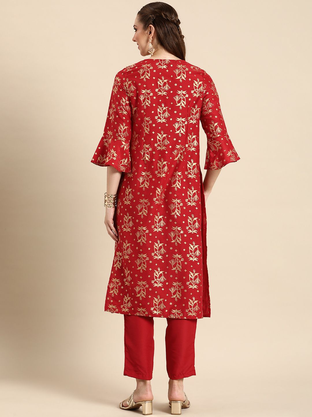 Anouk Ethnic Motifs Printed Regular Kurta with Trousers