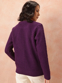 all about you Ribbed Acrylic Longline Pullover