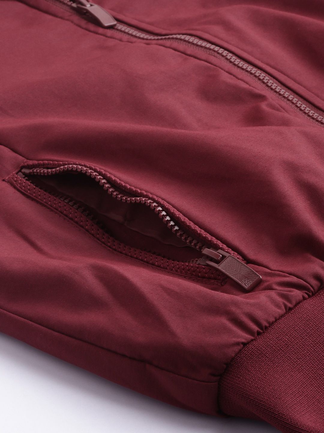 HRX by Hrithik Roshan Men Maroon Solid Active Bomber Jacket