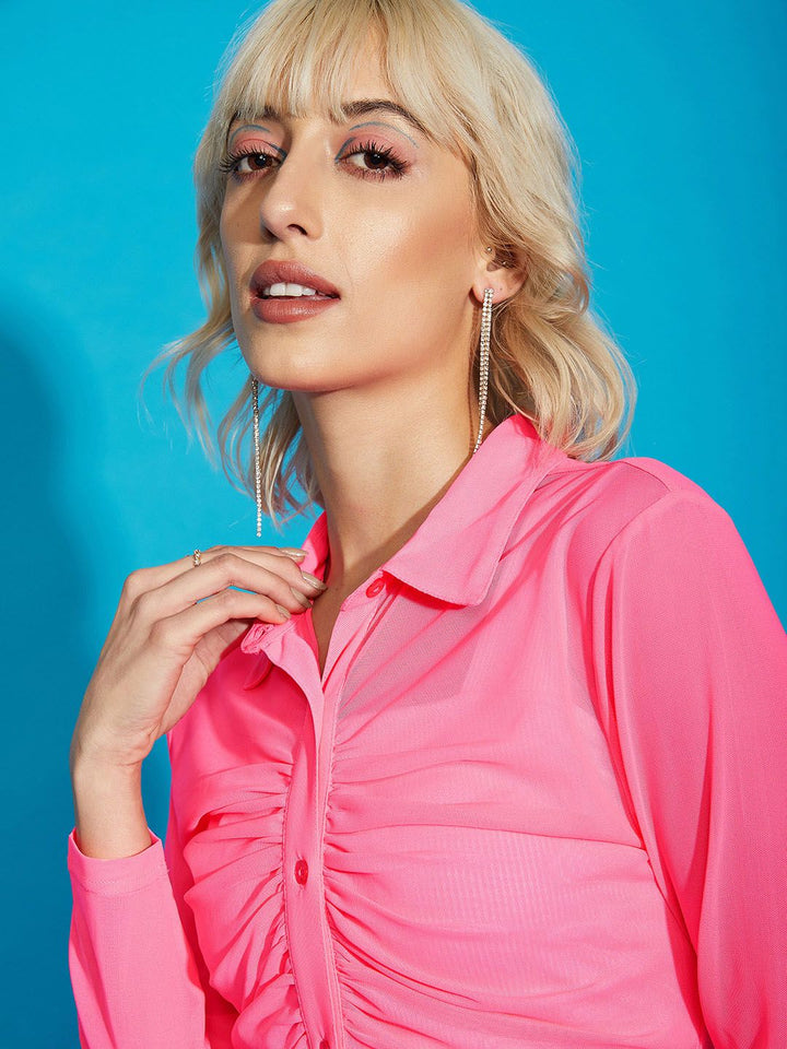 SASSAFRAS Slim Fit Sheer Casual Shirt