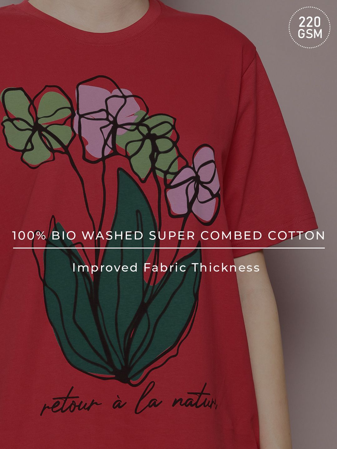 DILLINGER Printed Oversized Pure Cotton T-shirt