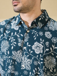 Being Human Slim Fit Floral Printed Casual Shirt