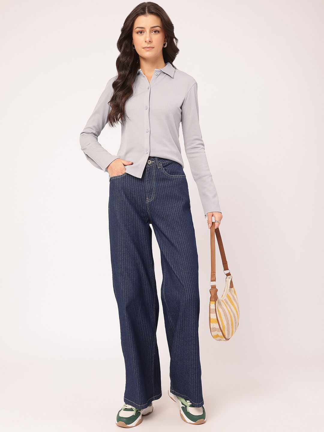 DressBerry Tailored Tradition Slit Sleeves Textured Shirt