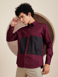 DENNISON Smart Colorblocked Cotton Casual Shirt