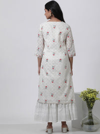W Floral Printed Round Neck Kurta