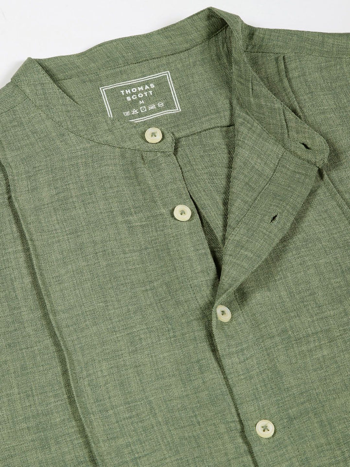 Thomas Scott Men Premium Slim Fit Textured Casual Shirt