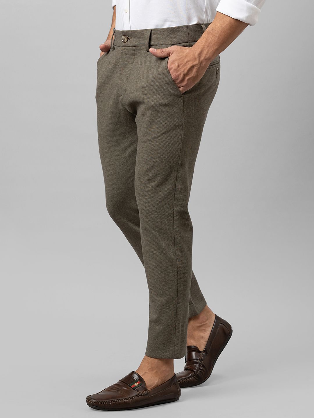 Being Human Men Khaki Solid Trousers