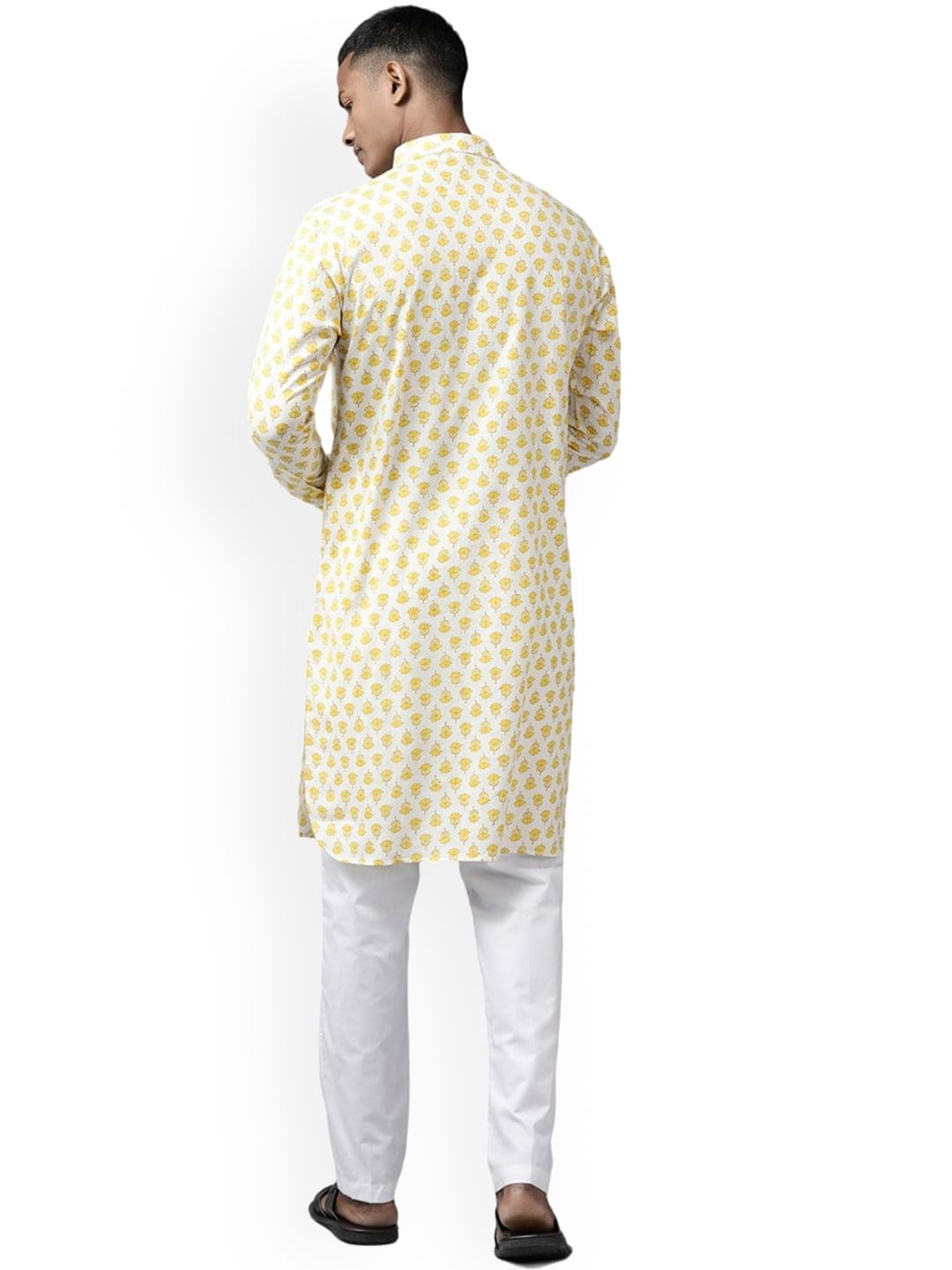 See Designs Ethnic Motif Printed Shirt Collar Pure Cotton Kurta