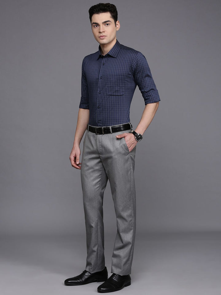 Raymond Slim Fit Checked Formal Shirt